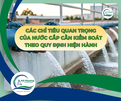 các chỉ tiêu quan trọng của nước cấp